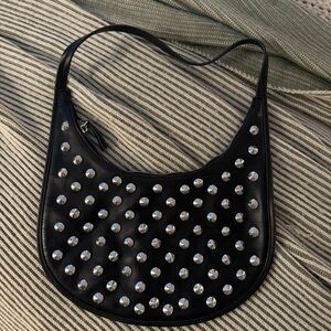 Mango Studded Shoulder Bag